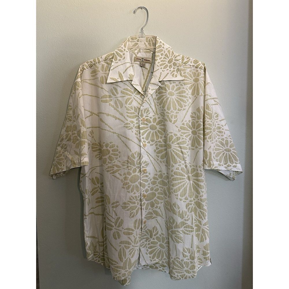Tommy Bahama Shirt Mens Size XL Floral Tropical Hawaiian Button Down Casual